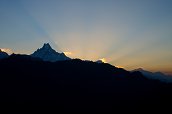 východ Slunce za Machupachare - Ghorepani, 27.4.2013